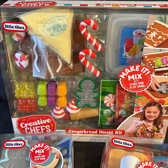 Little Tikes Creative Chefs Gingerbread House Winter Cookies & Smores Kits NEW - Picture 2 of 11